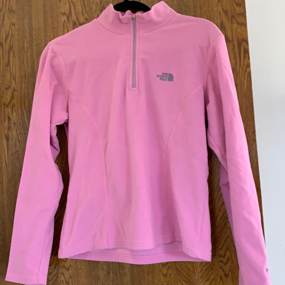 North face pink pullover fleece